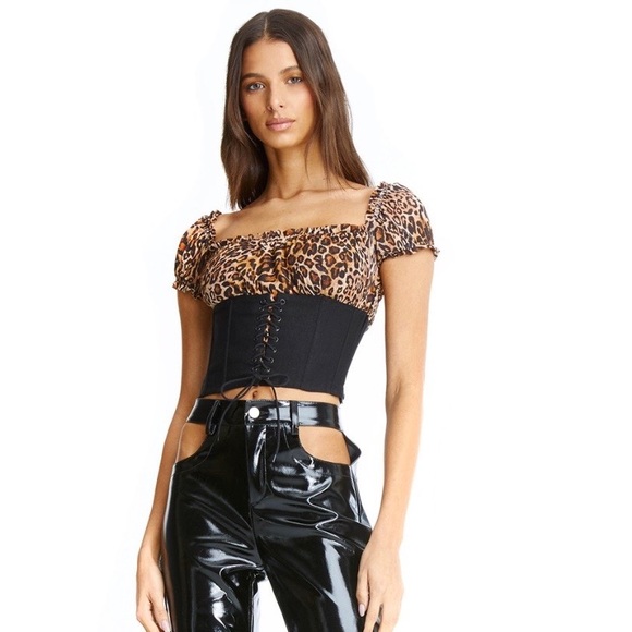 I.AM.GIA leopard print corset top - Picture 6 of 7